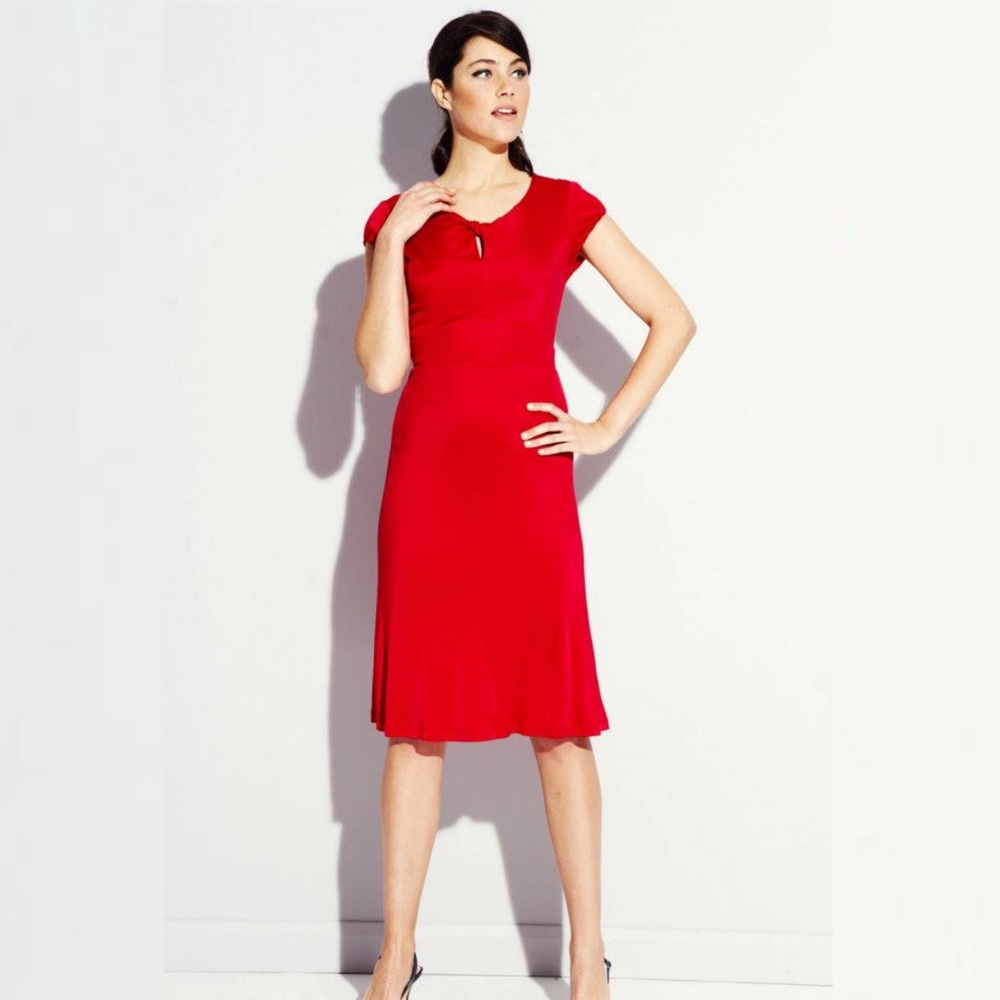 Boden Red Knot Detail Dress